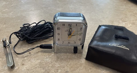 Vintage French Alarm Clock With Security Alarm As Well Cover