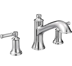 Moen Dartmoor T683 2-Handle Roman Tub Faucet Trim Chrome - Picture 1 of 6