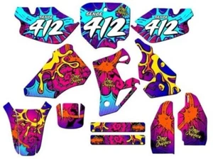1996-2002 CR 80 ZANY Pink Senge Graphics Kit Compatible with Honda - Picture 1 of 10