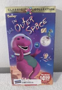 Barney's in Outer Space VHS Taśma wideo Klasyczna kolekcja Sing z podglądaną pieczęcią