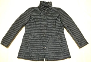 Ann Klein Packable Puffer Jacket Size L Navy Blue - Picture 1 of 12