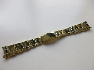Oyster Rivet Link Flex expansion 17 MM vintage watch bracelet curved end N.O.S - Picture 1 of 6