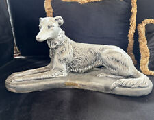Skulptur Windhund Greyhound russischer Barsoi Jagdhund J.Barselloti