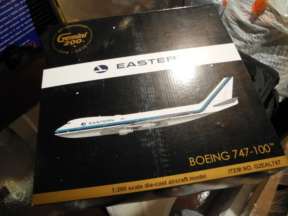 超罕见,全新 GEMINI JETS 波音 747 - 100 东部航空公司,全新带盒,已停产 1: 200 — 第 1/1 张图片
