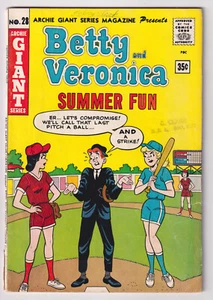 BETTY and VERONICA SUMMER FUN (1964, Archie Giant 28) RARE 35-cent VARIANT - Picture 1 of 4