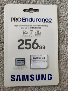 Samsung PRO Endurance 256GB UHS Class 1 MicroSDXC Memory Card w Adapter; t3 - Picture 1 of 2