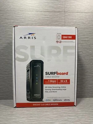 ARRIS SURFboard DOCSIS 3.0 Technology Gigabit + Cable Modem (SB6190)  ™ - Image 1 of 4