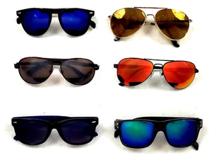 Adult Unisex Sunglasses Lot Of 5 Assorted Fashion Styles & Color/Designs/Brands - Picture 1 of 11