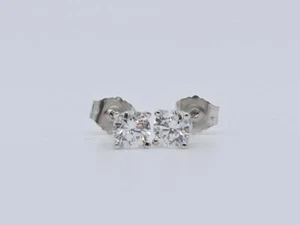 14K White Gold 1/2 CTW Lab Created Round Diamond Stud Earrings (ML1078270) - Picture 1 of 5