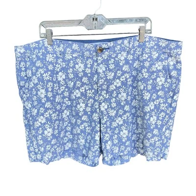 Pantalones Cortos Old Navy Para Mujer Talla Grande 20 Azul Floral Lino Rayón Todos los Días Tiro Alto Foto 1 de 4