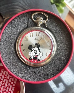 Mickey Mouse Vintage Pocket Watch - New in Case - Picture 1 of 4