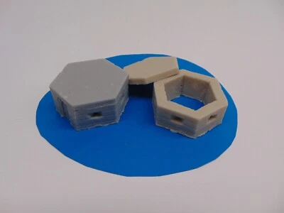 ANYSCALE MODELS wargame terrain 20 mm British concrete pill box 1/76 scale x 2 20S05