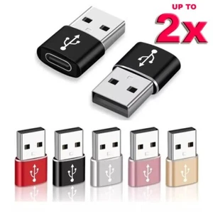 USB Type A Male to USB C Type C Female Charging Port Adapter Fast Converter OTG - Picture 1 of 19