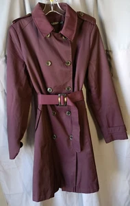 Abrigo Lauren Ralph Lauren Trench Abotonado Púrpura con Cinturón Para Mujer XL - Imagen 1 de 21