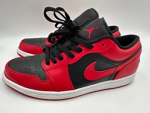 Air Jordan 1 Retro OG Low Bred 2015 Excellent Condition Black/Red Size 10.5 - Picture 1 of 13