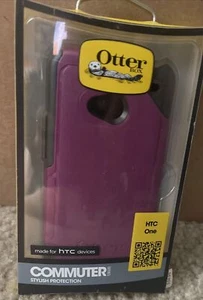 NEW Otterbox HTC One Purple/Black Commuter Series Case Smart Phone Protection - Picture 1 of 5