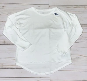 Old Navy Girls Youth Softest Tee Long Sleeve Shirt White Size - M (8) - Picture 1 of 2