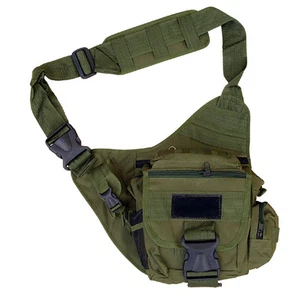 Mens Combat Army Military Travel Bag Waist Bum Belt Shoulder Holster Day Pack - Picture 1 of 4