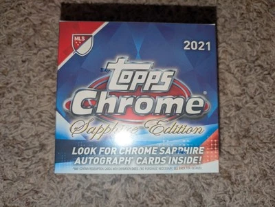 2021 Topps Chrome Sapphire Edition Hobby Box MLS Major League Soccer SEALED - Image 1 of 4