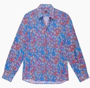 Vilebrequin Men’s Casual Shirt Carapa Abstract Button Down X-Large NWT Cotton - Picture 1 of 3
