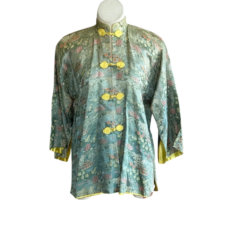Vintage 40’s  Lai Fong Honolulu Chinese Green Brocade Jacket - Image 1 of 4