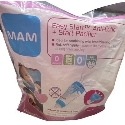 Botella anticólicos MAM con chupete, 4,5 oz -NUEVO + chupete extra Foto 1 de 3