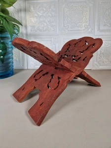 vintage wooden folding carved book holder - Picture 1 of 6