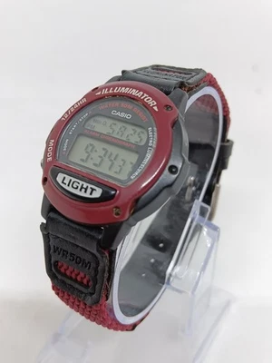 Casio Illuminator LW-22H Women's 34mm Burgundy Resin Digital Watch - Image 1 of 4