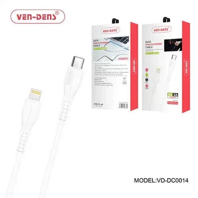 2m Type C to 8Pin Data Sync Fast Charging Cable For iPhone 14/13/12/11/XR/X/8/7 - Image 1 of 3