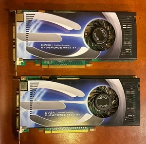 2-EVGA e-GeForce 8800GT 512MB DDR3 PCI-e 2.0 S-Video DVI-I Video Cards - Picture 1 of 8