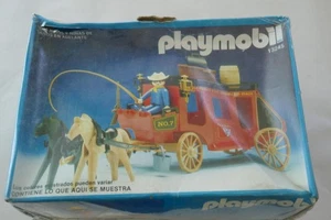Vintage Playmobil 13245 Stagecoach Wells Fargo Mexico Spanish Packaging NOS - Picture 1 of 7