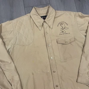 Vtg Red Head Chamois Moleskin Rifle Hunting Shirt Men’s Med Fishing Club Duck - Picture 1 of 11
