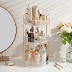 Organizador de Maquillaje Giratorio Aveniee para Tocador, Organizadores de Cuidado de la Piel Perfume de 3 Niveles - Imagen 1 de 6
