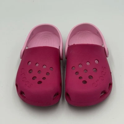 Crocs Kids Electro Clog-Candy Pink / Carnation C12 Two Tone Shoe Comfort - Image 1 of 4