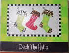 Deck The Halls Stocking Tempered Glass Cutting Board Christmas XMAS