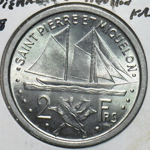France 1948 2 Francs Saint Pierre & Miquelon 196892 combine shipping - Picture 1 of 2