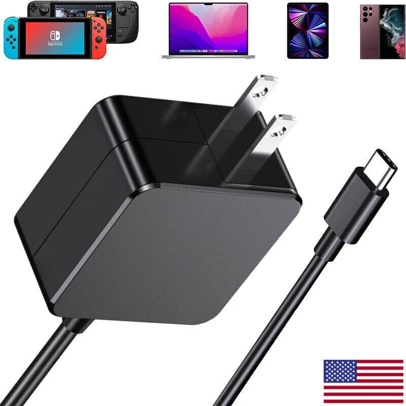 65W/60W/45W USB C PD 3.0 Ports GaN Wall Charger Power Adapter Travel Office  - Image 1 of 4