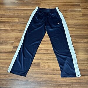 Nike Dri-Fit Warm Up Track Pants 586224-451 Men’s Size Small Dark Blue Ankle Zip