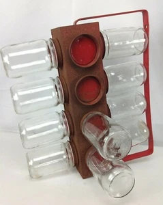 Vtg Rotating Organizer Spice Rack Craft Jar Industrial Metal Hardware Storage - Picture 1 of 7