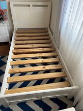 Wooden white single bed frame used