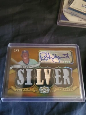 Robin Yount 2009 Triple Threads Auto 7/9 - Image 1 of 3