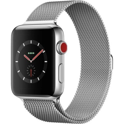 Apple Watch Series 3 38mm (GPS + Cellular) Stainless Steel - Image 1 of 2