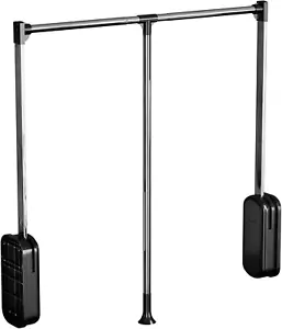 Adjustable Pull down Closet Rod 23.62-32.67 Inch Heavy Duty Chrome Storage Syste - Picture 1 of 12