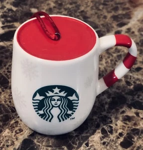 Raro Starbucks Japón Adorno 2013 Navidad Vacaciones Taza Bastón de Caramelo Mango - Imagen 1 de 3