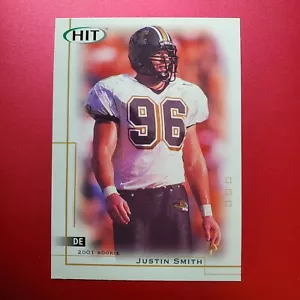 JUSTIN SMITH - ROOKIE RC #49 CINCINNATI BENGALS - MISSOURI TIGERS 2001 SAGE HIT - Foto 1 di 3