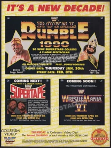 WWF: ROYAL RUMBLE 90__Orig. 1990 Trade print AD / promo_RANDY SAVAGE__HULK HOGAN - Picture 1 of 1