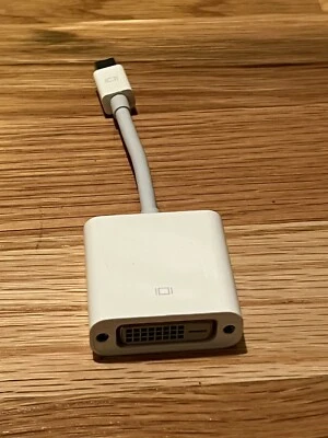 Apple A1305 Thunderbolt Mini Display Port to DVI Cable Monitor Adapter Genuine - Image 1 of 3