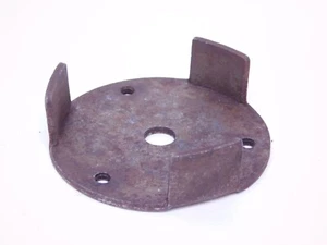 VINTAGE STEEL PLATE 3"ID ROUND Handrail Post WELD BRACKET FLANGE FLUSH MOUNT SI - Picture 1 of 10