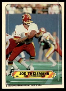 1983 Topps #29 Joe Theismann HOF Washington Redskins VG-VGEX - Picture 1 of 2