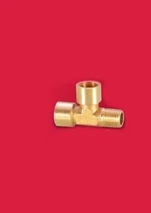 T-shirt offset ottone 1 x maschio 2 x femmina filettature BSP per aria carburante acqua - Foto 1 di 1